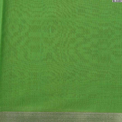 Light green stripped silk cotton saree