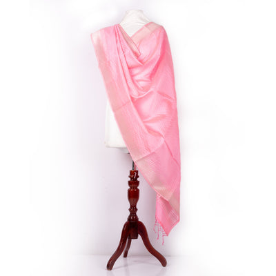 light pink kora by silk tower design dupatta